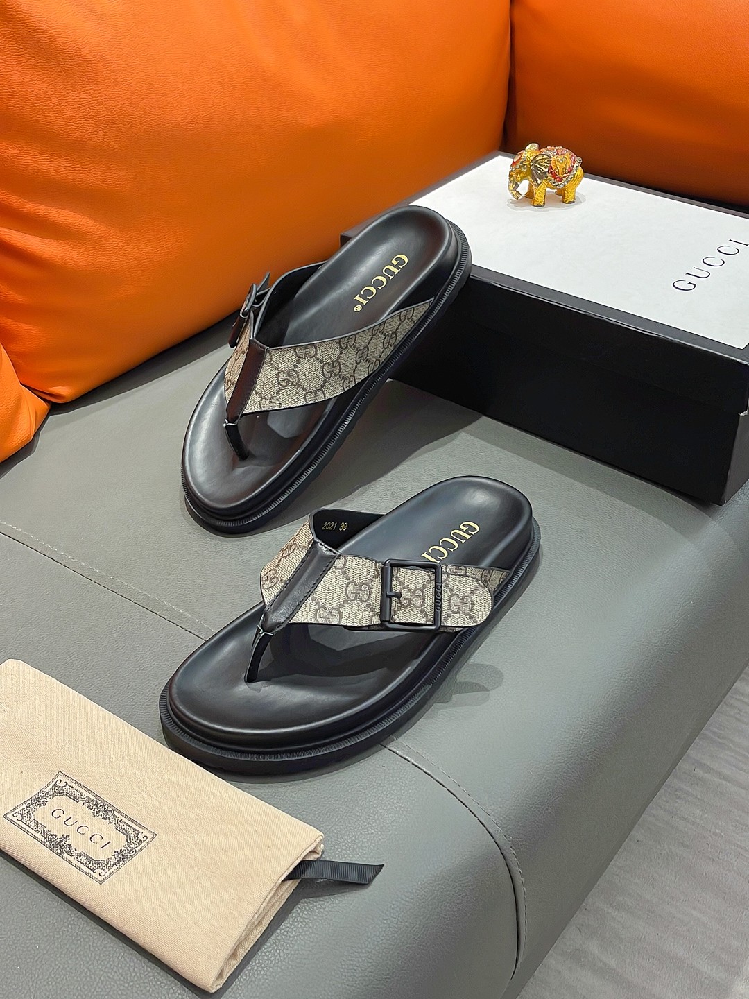 GUCCI Men's Premium Slides - Luxury Designer Sandals - Premium Collection - Image 2