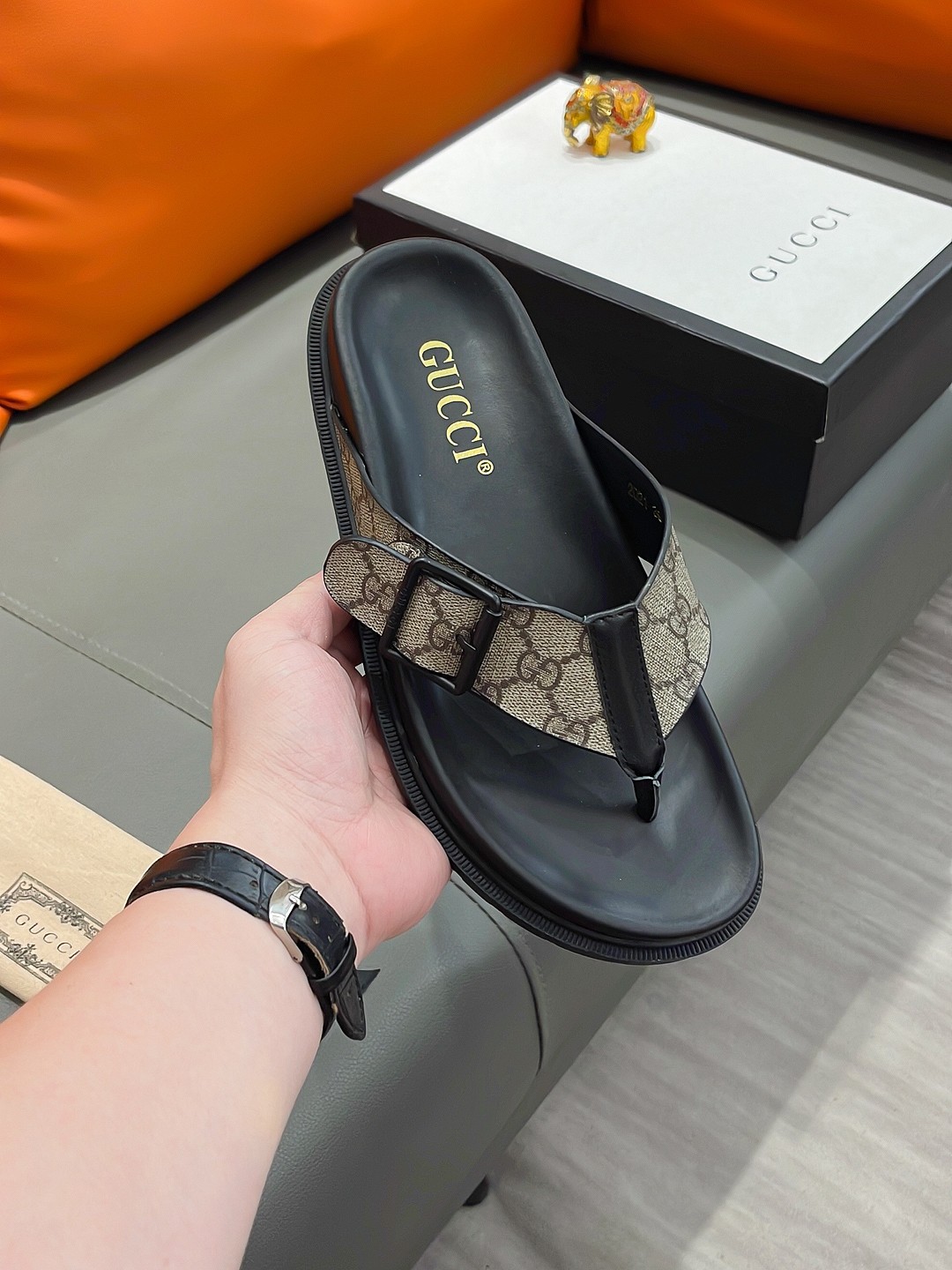 GUCCI Men's Premium Slides - Luxury Designer Sandals - Premium Collection - Image 3