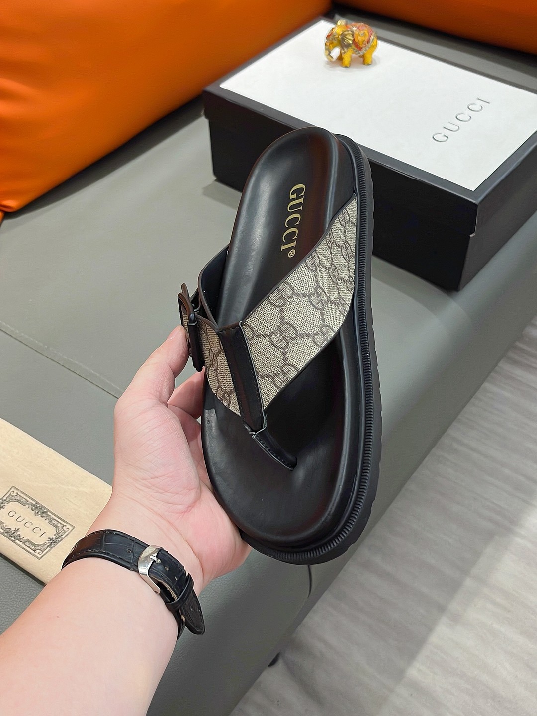 GUCCI Men's Premium Slides - Luxury Designer Sandals - Premium Collection - Image 6