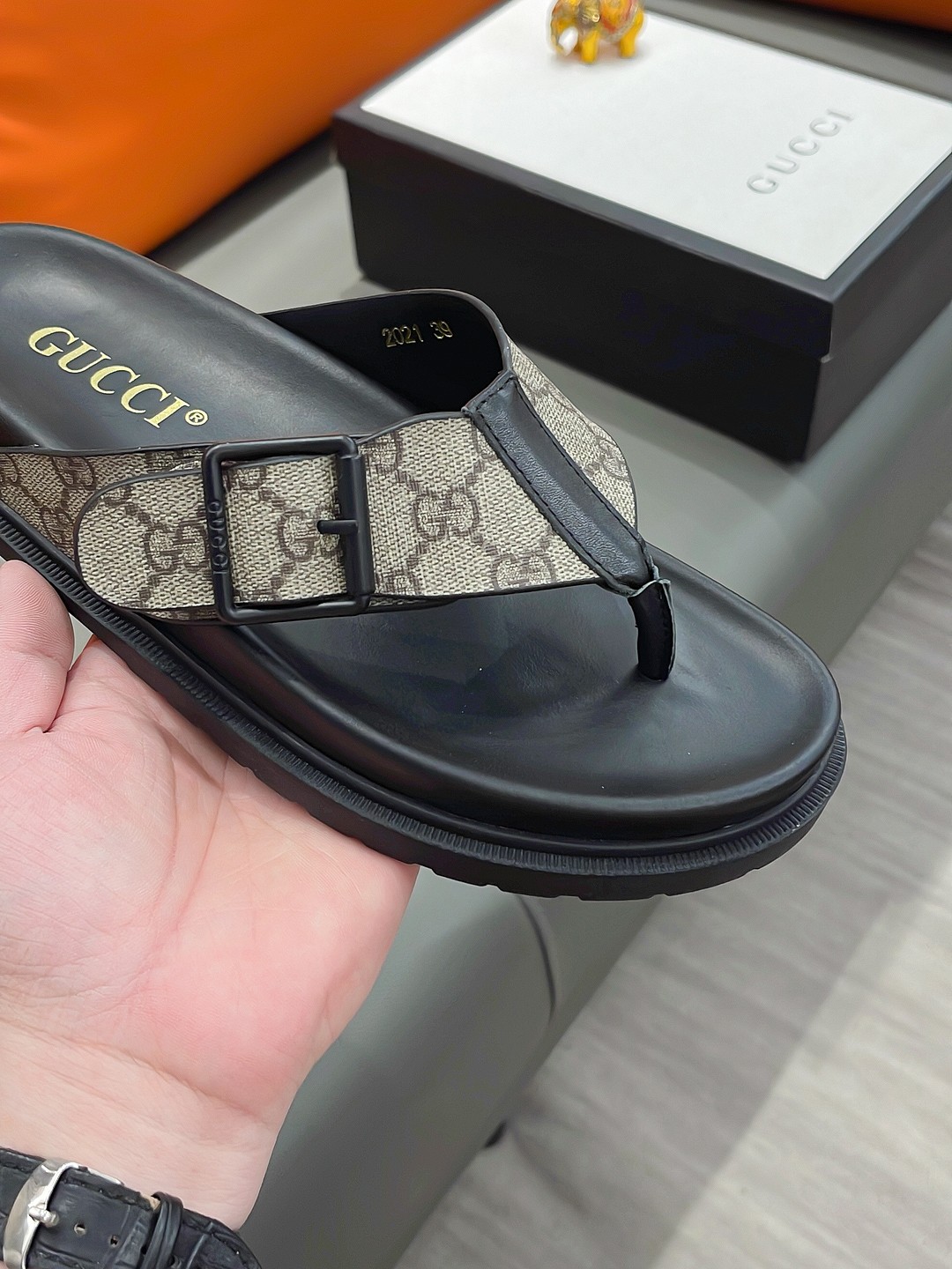 GUCCI Men's Premium Slides - Luxury Designer Sandals - Premium Collection - Image 7