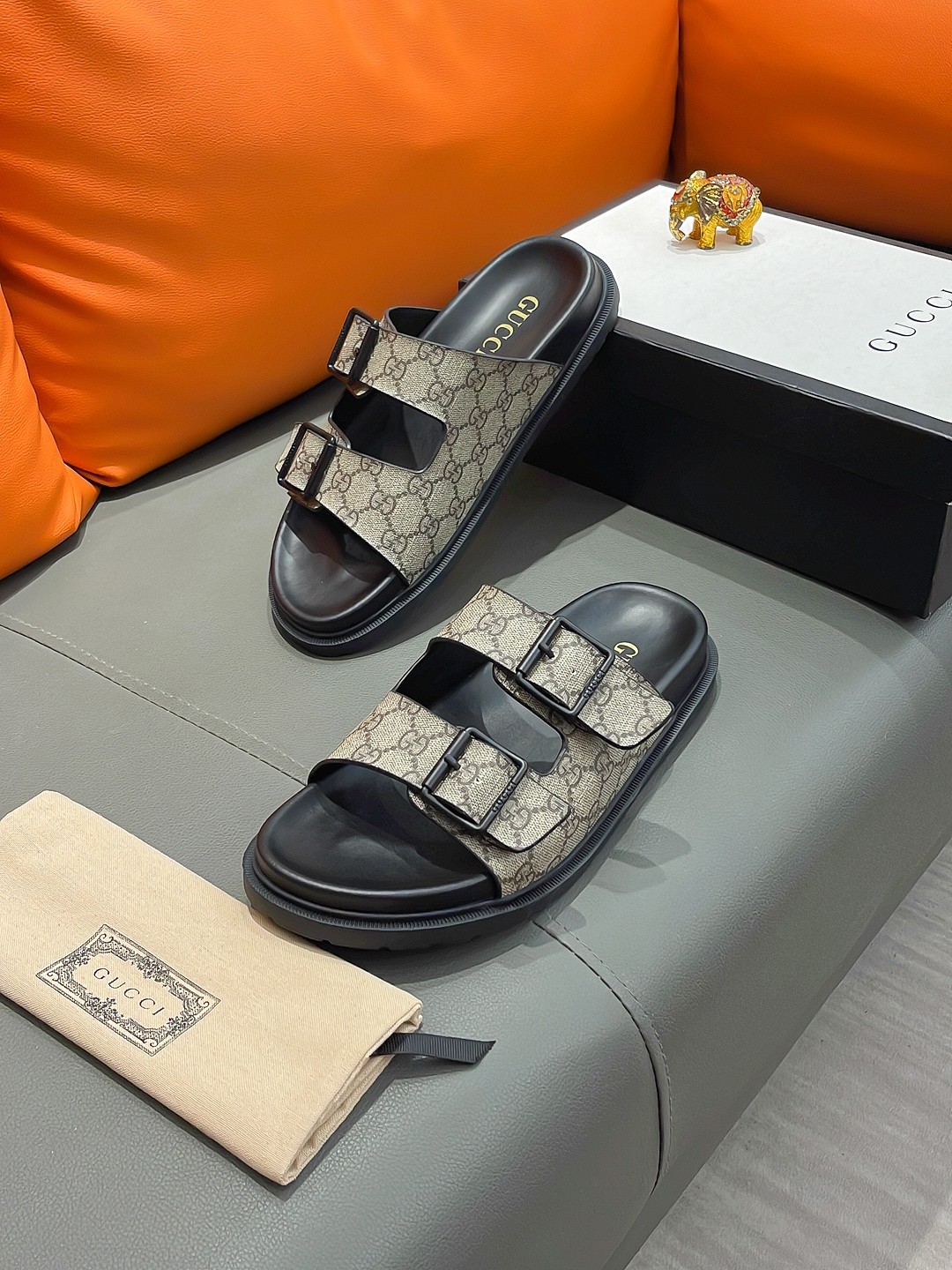 GUCCI Men's Premium Slides - Luxury Designer Sandals - Premium Collection - Image 2