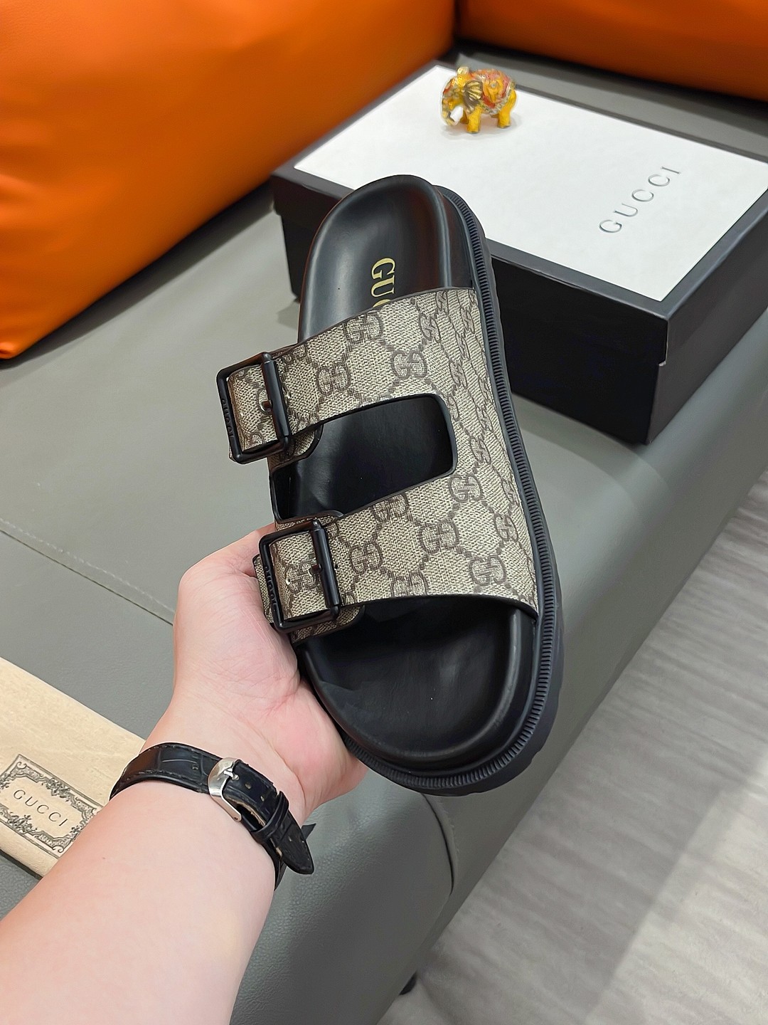 GUCCI Men's Premium Slides - Luxury Designer Sandals - Premium Collection - Image 6