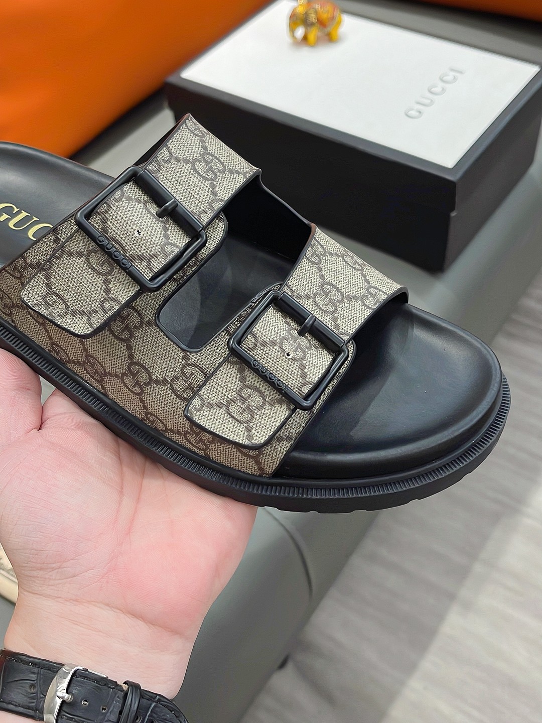 GUCCI Men's Premium Slides - Luxury Designer Sandals - Premium Collection - Image 7