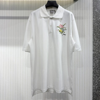 Dior Secret Garden Embroidered Polo Shirt