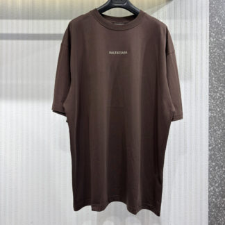 Balenciaga Classic Letter Brown T-shirt