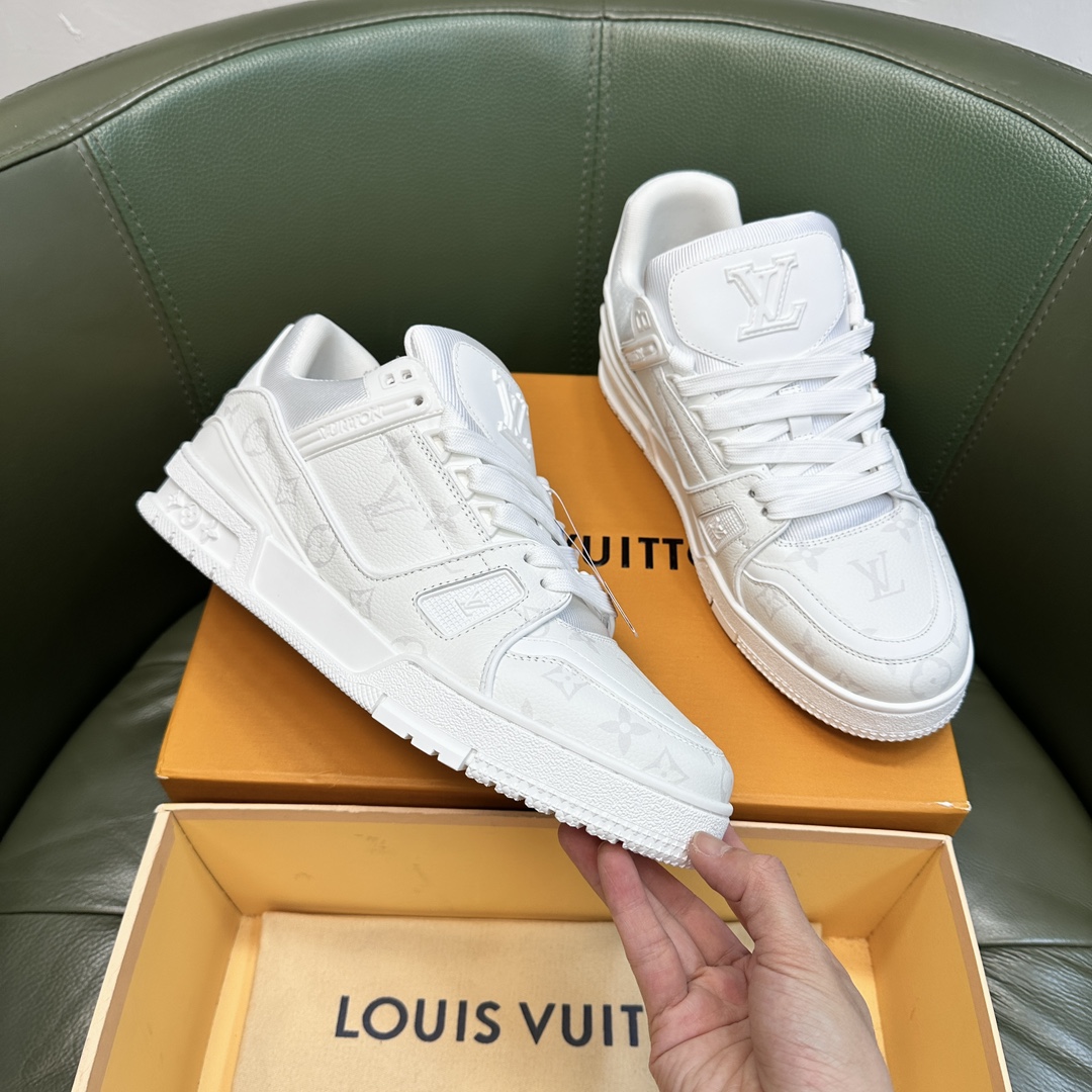 Louis Vuitton LV NEW Leather Sneakers - Blue - Image 2