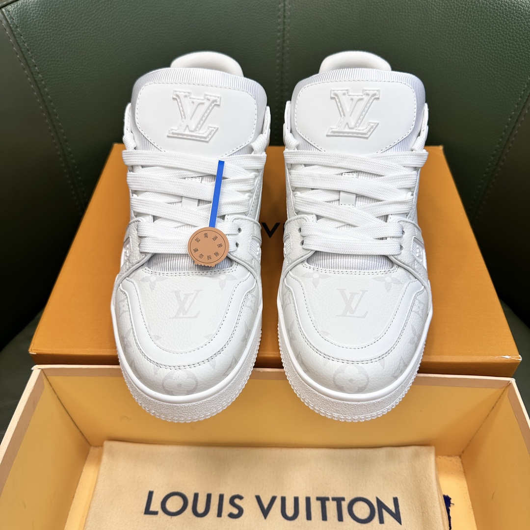 Louis Vuitton LV NEW Leather Sneakers - Blue - Image 5