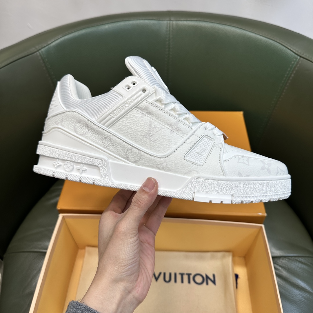 Louis Vuitton LV NEW Leather Sneakers - Blue - Image 7