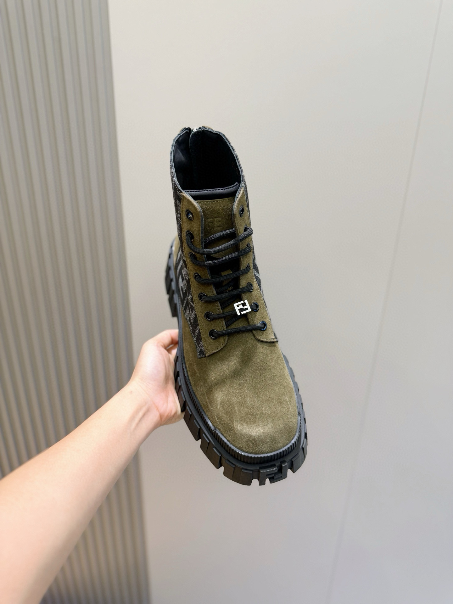 FENDI Men's Luxury Boots - Premium Designer Footwear - Black FF - Image 4