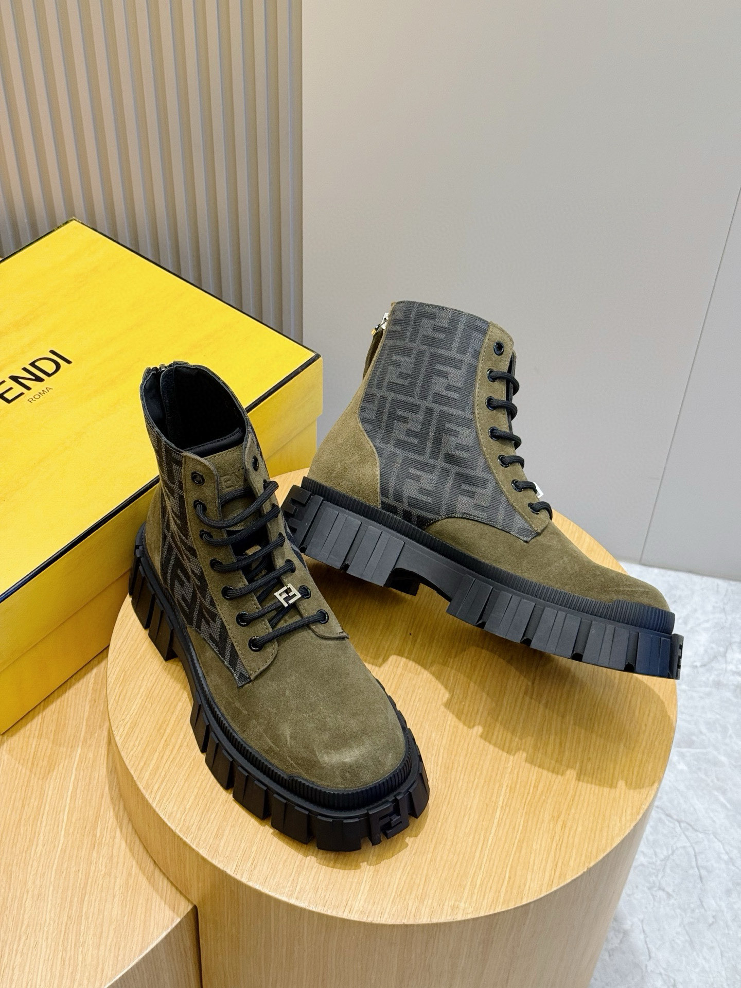 FENDI Men's Luxury Boots - Premium Designer Footwear - Black FF - Image 7