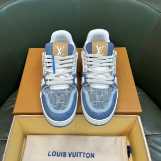 Louis Vuitton LV NEW Leather Sneakers - White/Blue