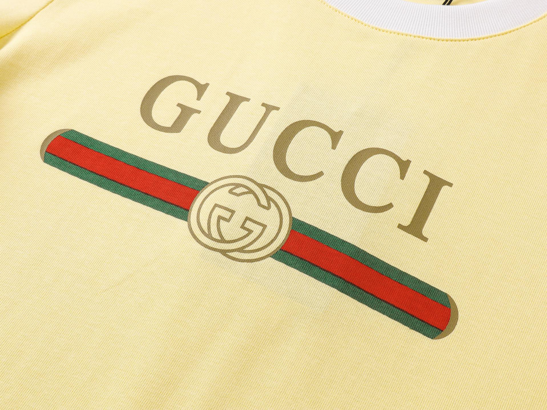 Gucci Spring/Summer Ruffle Sleeve Classic Print T-shirt - Image 6