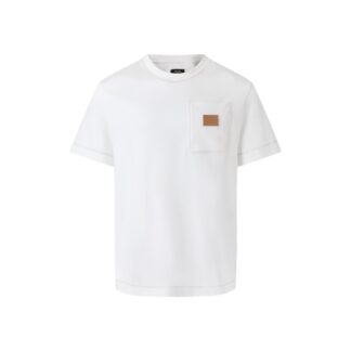 FENDI Leather Patch Short Sleeve T-Shirt - Premium Cotton